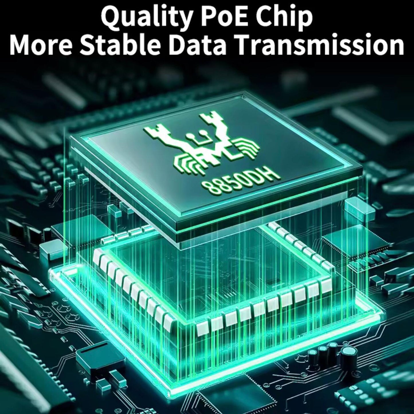 10 Port Gigabit PoE Switch (8 PoE + 2 Uplink) | 96W Power | Plug & Play | 1000Mbps | VLAN & Extend Mode | Fanless | Long Distance 250m Ethernet Network Switch for IP Cameras & Devices