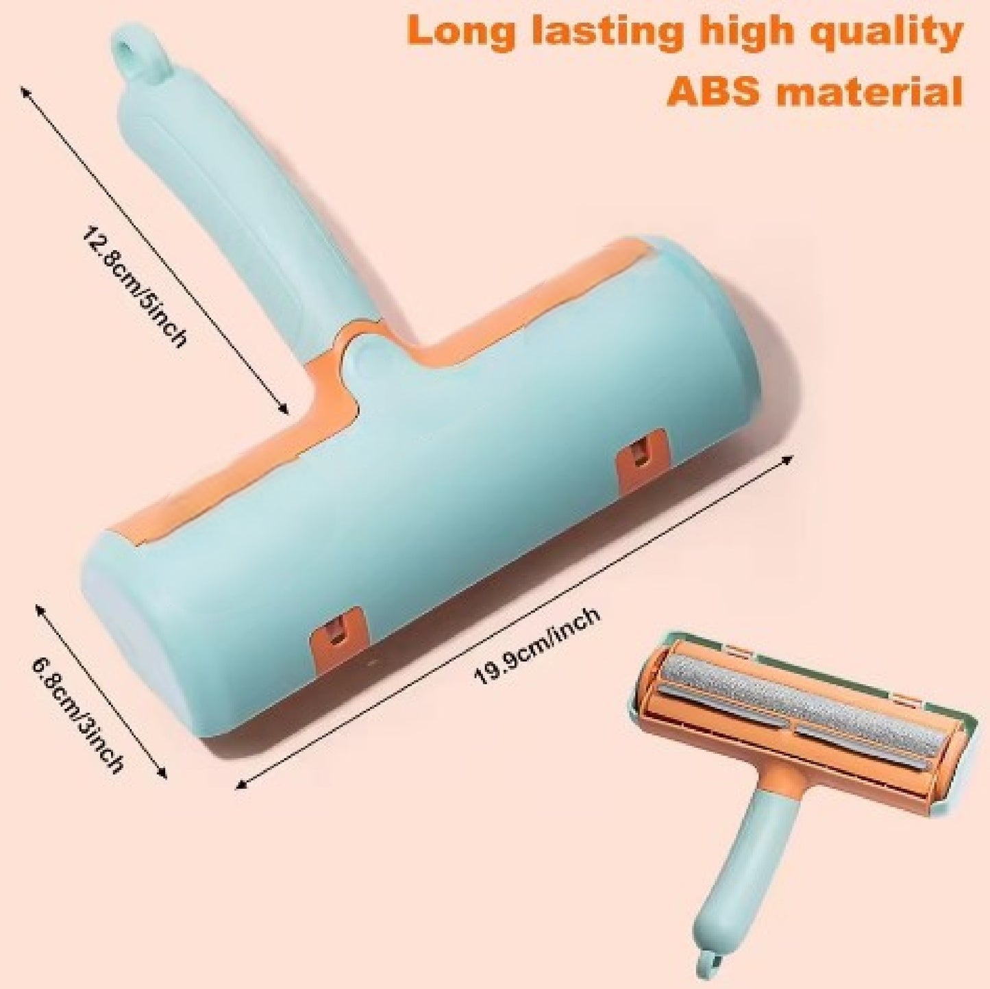 Roller Pet Hair Remover and Reusable Lint Roller - Cat and Dog Hair Remover for Furniture, Couch, Carpet, Clothing and Bedding - Portable, Multi-Surface Fur Removal Tool
