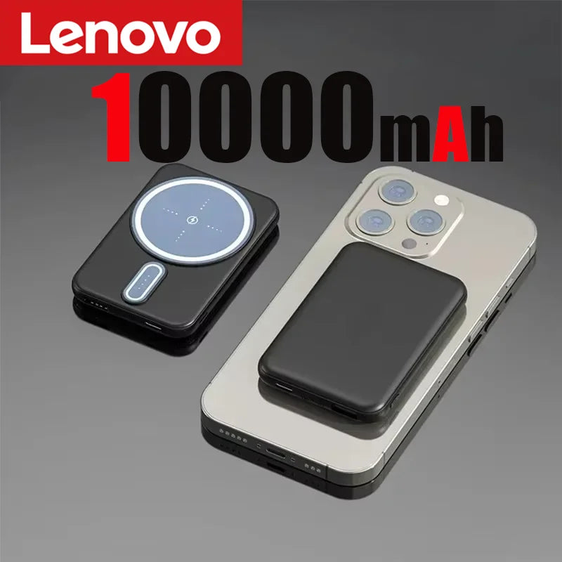 Lenovo 50000mAh Wireless Magnetic Power Bank Super Fast Charging Portable Battery Charger For iPhone Huawei Samsung 2024