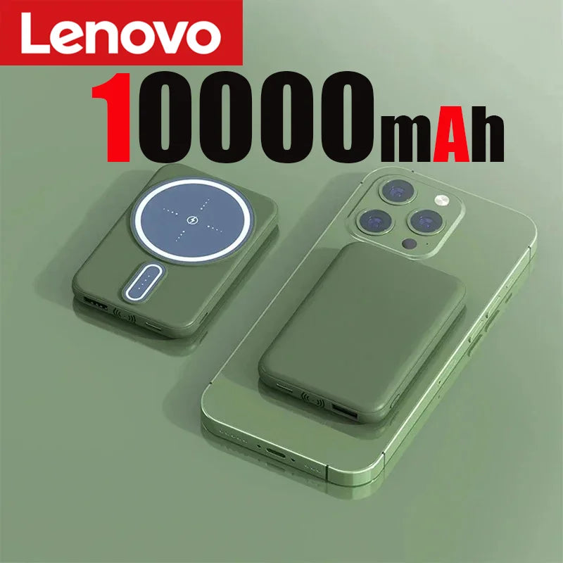 Lenovo 50000mAh Wireless Magnetic Power Bank Super Fast Charging Portable Battery Charger For iPhone Huawei Samsung 2024