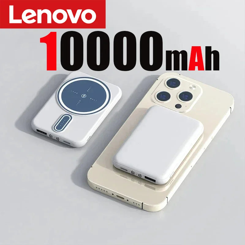 Lenovo 50000mAh Wireless Magnetic Power Bank Super Fast Charging Portable Battery Charger For iPhone Huawei Samsung 2024