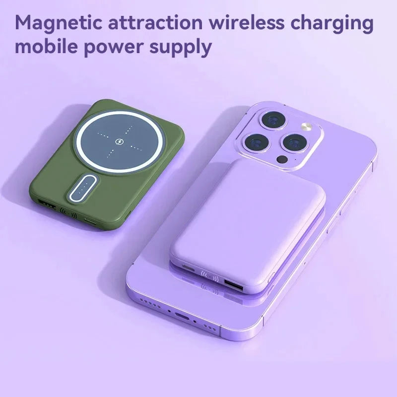 Lenovo 50000mAh Wireless Magnetic Power Bank Super Fast Charging Portable Battery Charger For iPhone Huawei Samsung 2024