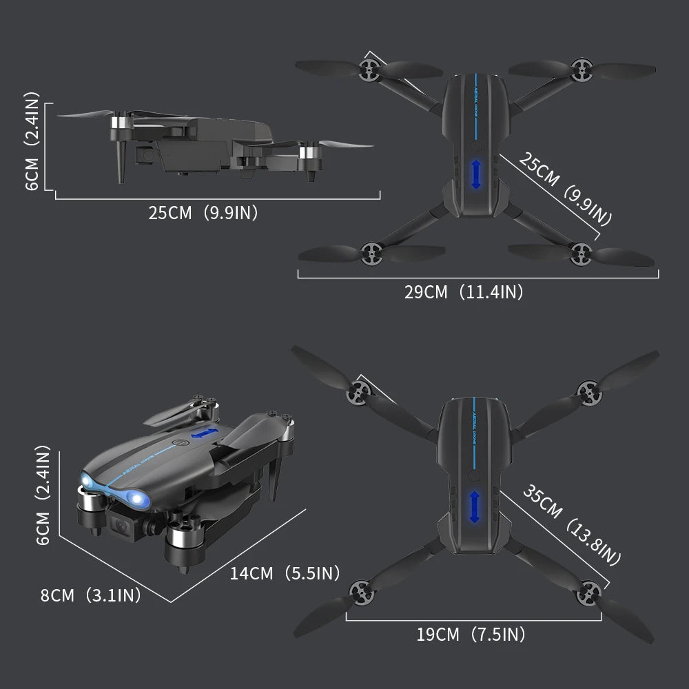 E99Max Drone Brushless Motor Dual Cameras Smart Obstacle Avoidance Compact Foldable Design Professional Outdoor Photography